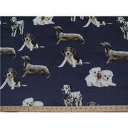 Premium Anti-Pill Dogs On Navy Fleece 315