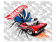 Anti-Pill Hot Wheels Skulls Fleece Panel 321