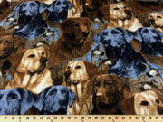 Premium Anti-Pill Hunting Dogs Fleece 396 "LAST PIECE MEASURES 1 YARD 25 INCHES"