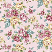 Premium Anti-Pill Rose Floral Pink Fleece 402