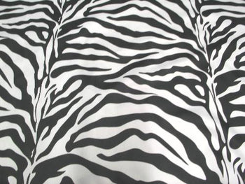 Zebra Dull Satin BLACK WHITE