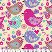 Premium Anti-Pill Cute Birds Fleece 47