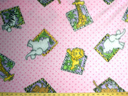 Premium Anti-Pill Zoo Animals Pink Fleece 4