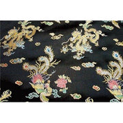 Chinese Satin Dragon/Phoenix Brocade Black
