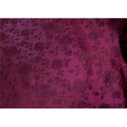 Floral Satin Brocade Burgundy