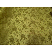 Floral Satin Brocade Dark Gold