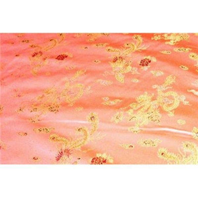 Chinese Satin Dragon/Phoenix Brocade Pink