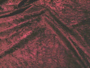 Crushed Panne Velour Velvet Dark Burgundy