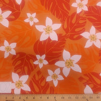 SWATCHES Orange Hawaiian Floral Prints