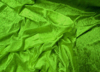 Crushed Panne Velour Velvet Lime Passes NFTA-701 and Small Scale 19 Flammability Tests