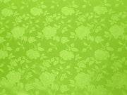 Floral Satin Brocade Light Lime