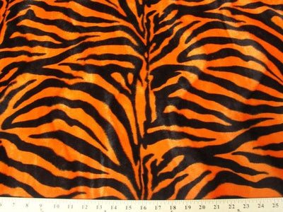 Velboa Large Orange Black Zebra Prints