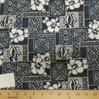 SWATCHES Blue/Turquoise Hawaiian Floral Prints