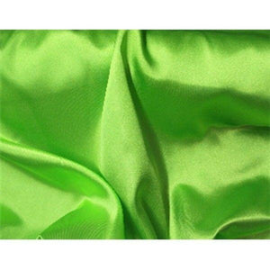 Charmeuse Silky Satin 58 Inch Width LIME GREEN