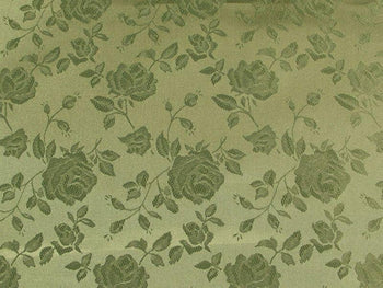 Floral Satin Brocade Sage