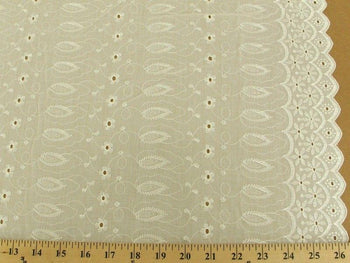 Eyelet Embroidery Ivory EL-16 "LAST PIECE MEASURES 2 YARD 28 INCHES"