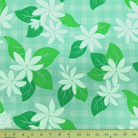 SWATCHES Green/Teal Hawaiian Floral Prints