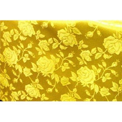 Floral Satin Brocade Yellow