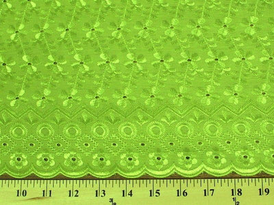 Eyelet Embroidery Lime EL-12