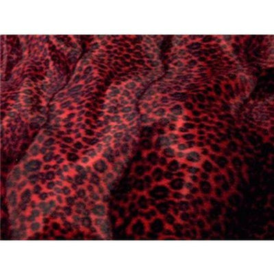 Velboa Animal Skins Fur Red Cheetah Leopard