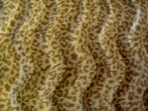 Velboa Animal Skins Fur Baby Leopard Camel Gold