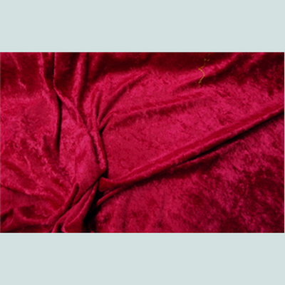 Crushed Panne Velour Velvet Dark Red