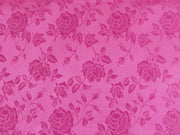 Floral Satin Brocade Fuchsia