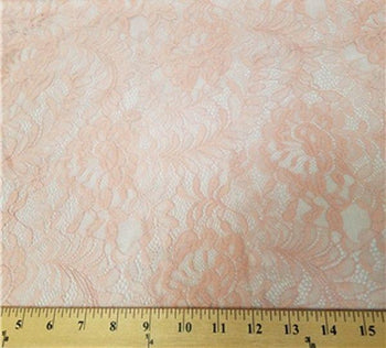 Floral Stretch Lace PEACH PINK SL-84