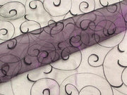 Embroidered Organza PLUM