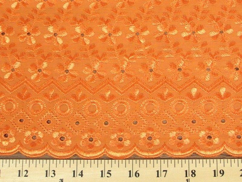 Eyelet Embroidery Orange EL-10