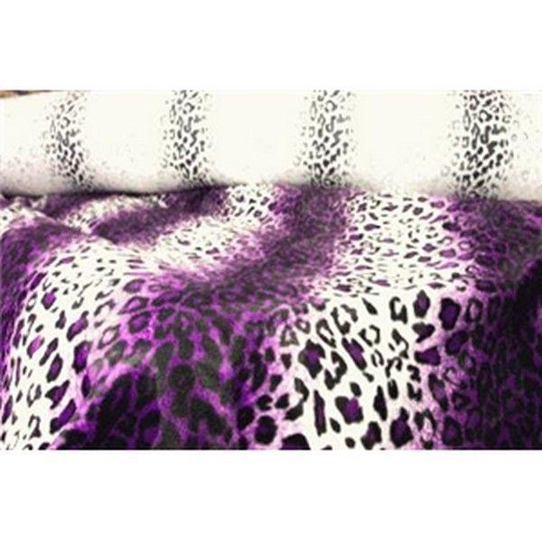 Velboa Animal Skins Fur Purple Leopard