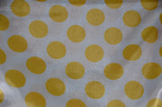 Polka Dot Charmeuse Satin WHITE YELLOW SP-103