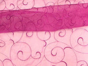 Embroidered Organza MAGENTA "Last piece measures 21 inches"