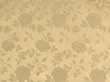 Floral Satin Brocade Champagne