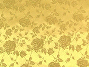 Floral Satin Brocade Light Gold