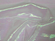 Irridescent Crinkled Barbie Organza White