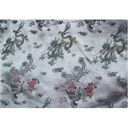 Chinese Satin Dragon/Phoenix Brocade Silver