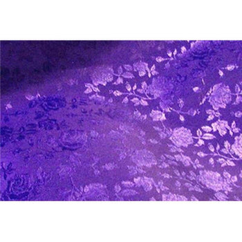 Floral Satin Brocade Purple