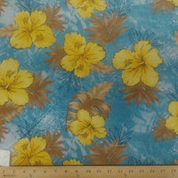 Koshibo Prints Blue Yellow Hibiscus KO-8