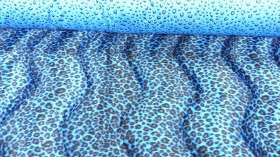 Velboa Animal Skins Fur Blue Cheetah Leopard