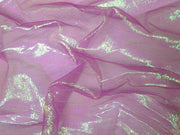 Irridescent Crinkled Barbie Organza Fuchsia