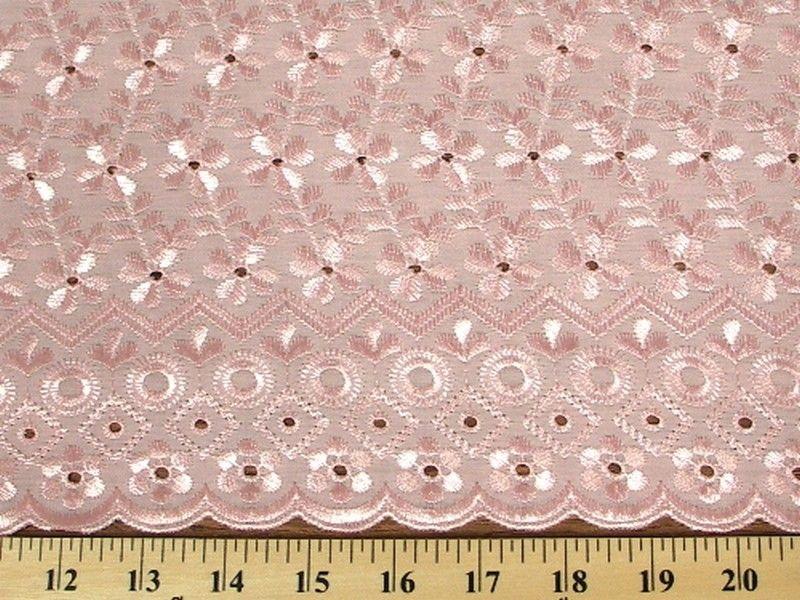 Pink sale eyelet fabric