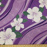 SWATCHES Purple Hawaiian Floral Prints