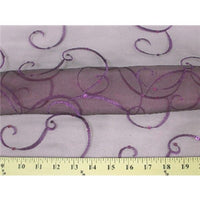 SWATCHES Embroidered Swirl Sequins Organza