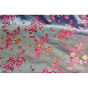 Chinese Satin Dragon/Phoenix Brocade Silver Blue