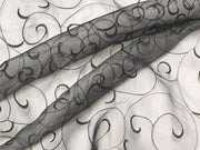 Embroidered Organza Black