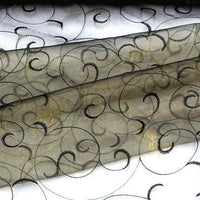 Embroidered Organza BLACK/GOLD