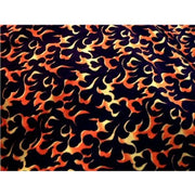 Velboa Yellow Flames Print