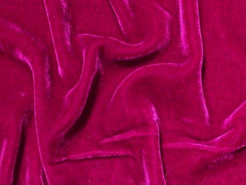 Bright Red Crushed Velvet Fabric