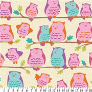 Premium Anti-Pill Owls On Perch Fleece 664